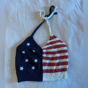 USA Knit Crop Top
